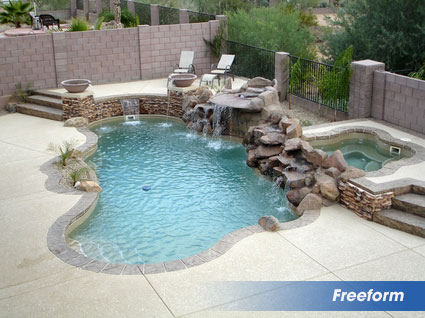 Freeform inground swimming pool builder in Louisiana