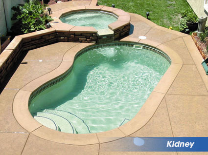 Kidney shaped swimming pools from Affordable Pools LLC